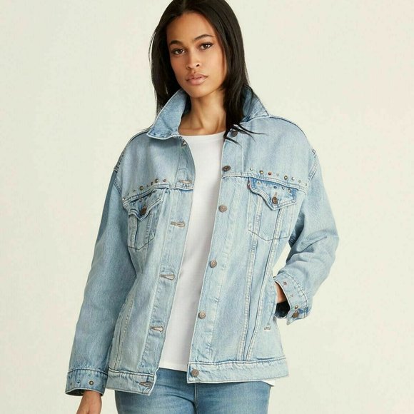 Levi's Jackets & Blazers - Levis Baggy Trucker Jean Jacket Women's Rhinestone size S